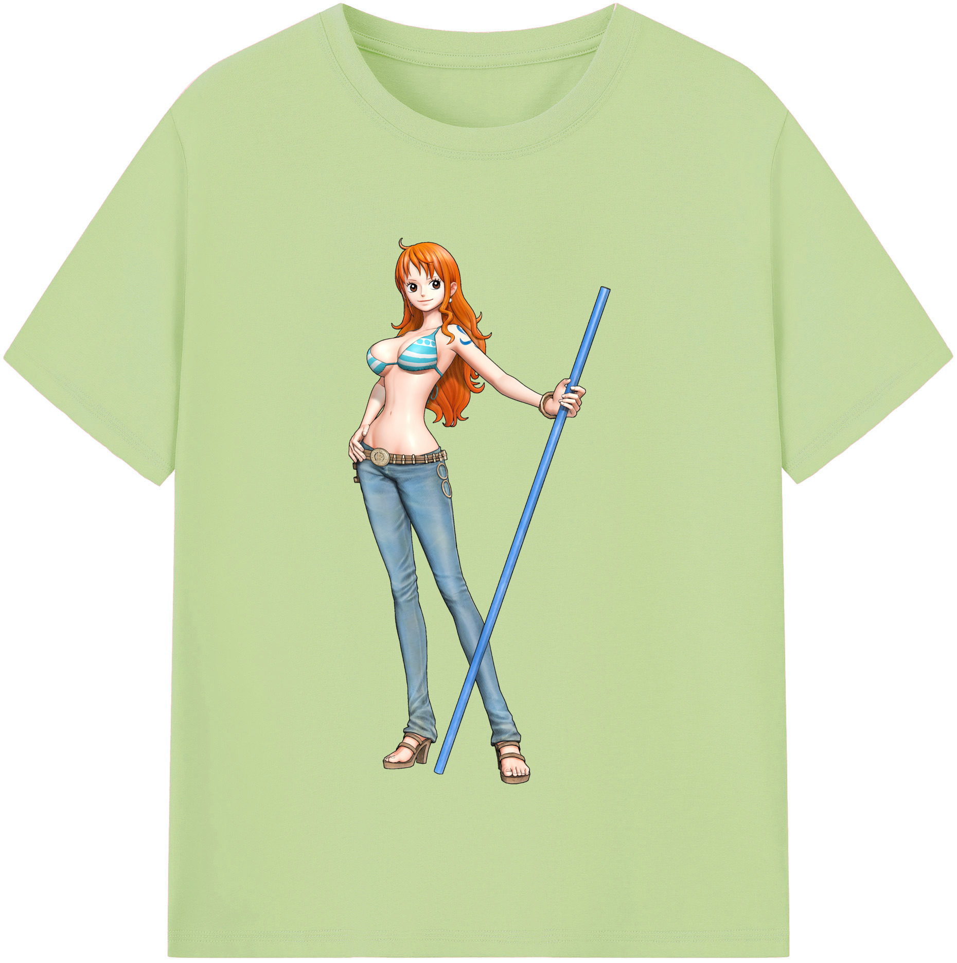 ワンピース ナミ ONE PIECE Nami 綿100％半袖Tシャツ（フロントプリント）
